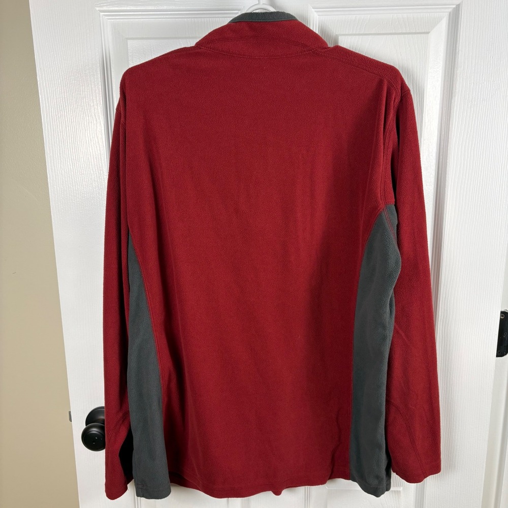 Columbia Fleece Pullover Men's L Red 1/4 Zip Gorpcore Outdoor Hiking Lightweight - Picture 6 of 6